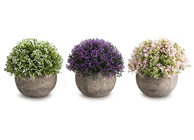 Opps Multicolored Decorative Artificial Plants, 3-Pack