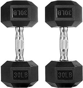 papababe Hexagon Head 30-Pound Dumbbell
