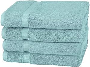 Pinzon Organic Cotton Blue Bath Towels, 4-Piece