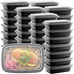 Promoze Freezer-Safe Leak Proof Meal Prep Containers, 50-Pack