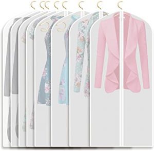 Refrze Hanging Clear Garment Bag, 40-Inch, 8-Pack