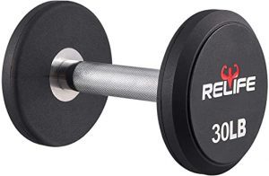 RELIFE REBUILD YOUR LIFE Round PEV Head 30-Pound Dumbbell