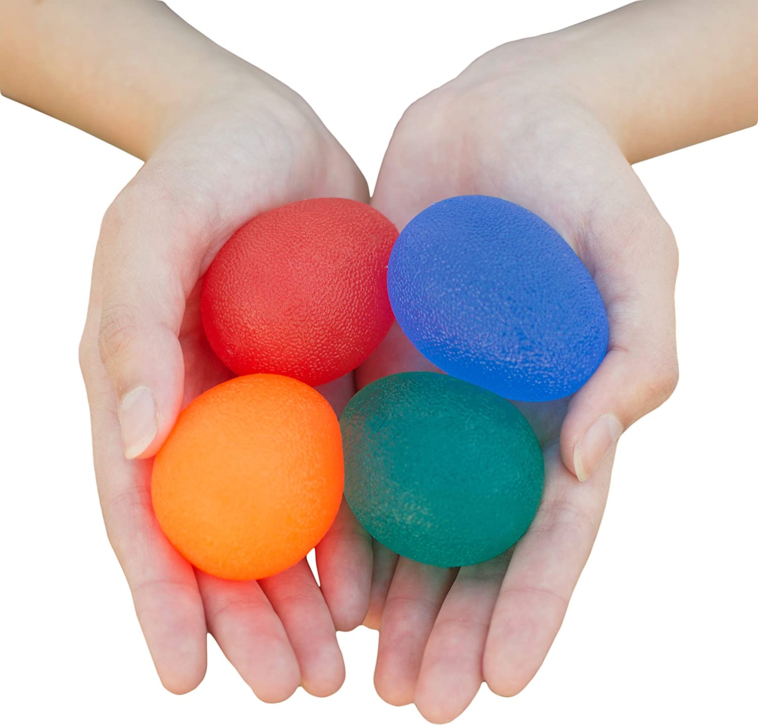 RMS Assorted Resistance Levels Hand Exercise Balls Occupational & Physical Therapy Aids, 4-Count