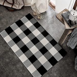SEEKSEE Machine Washable Cotton Front Porch Rug