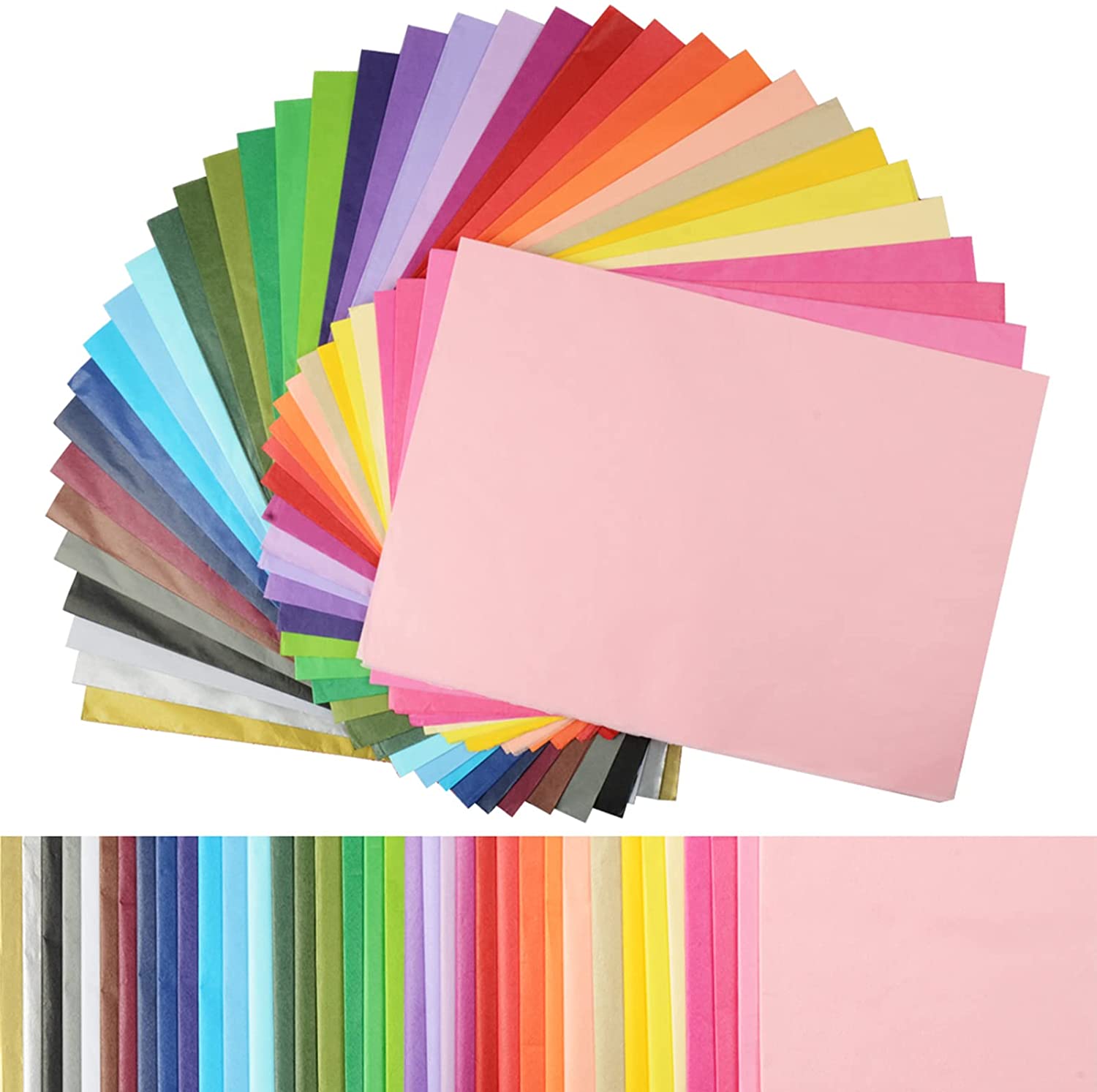 SIMETUFY Vibrant Multi-Colored Tissue Paper, 360-Count