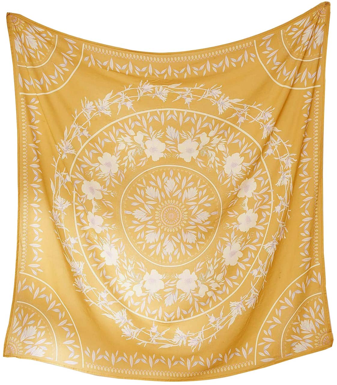 Simpkeely Hand-Sewn Finishes Mandala Yellow Tapestry