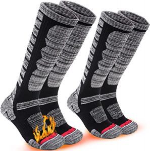 SOOVERKI Thermal Men’s Ski Socks, 2-Pack