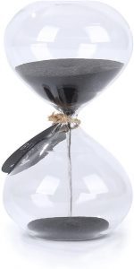 SWISSELITE Hand-Blown Glass Hourglass Timer