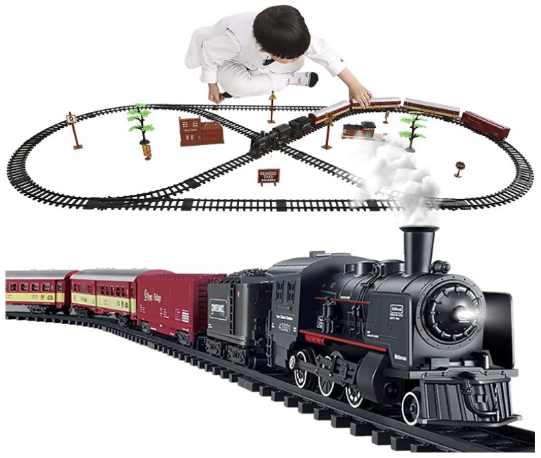 TEMI Realistic Sounds Electric Train Set For Kids