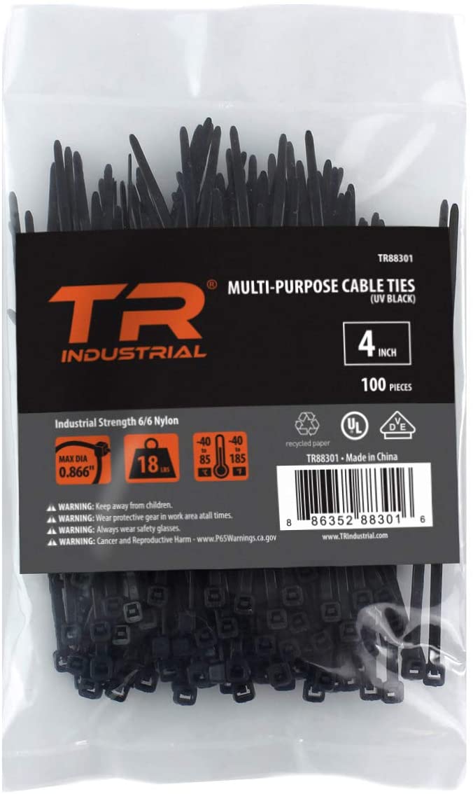 TR Industrial Tensile Strength Cable Ties, 100-Count