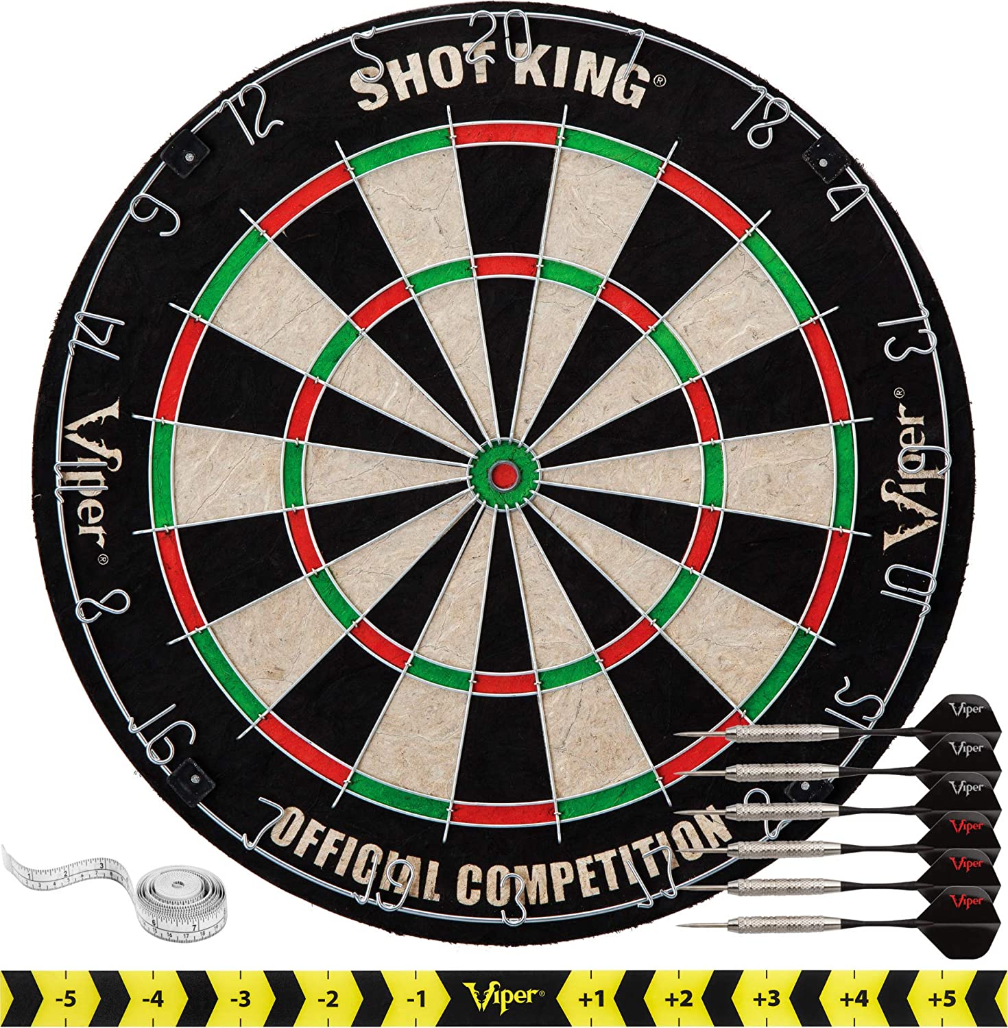 Viper By GLD Shot King Staple-Free Bullseye Dart Game For Adults