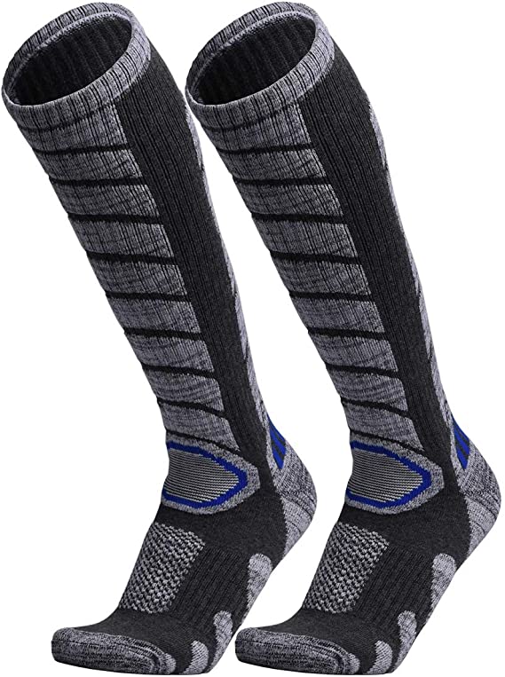 4 Pack Men High Performance Ski Socks With Extra Cushioning EUR: 31-34 Assorted Colours 4 Pairs Assorted Shin Protection UK: 12.5-3.5