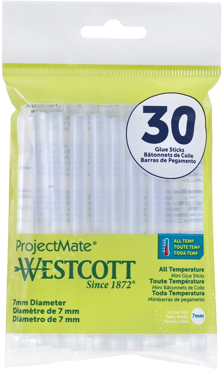 Westcott All-Temperature Mini Size Glue Gun Sticks, 30-Count