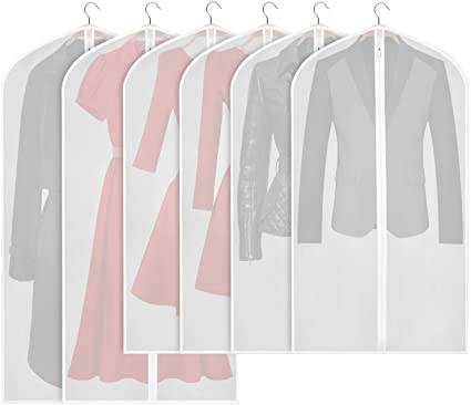 Zilink Dustproof Hanging Multi-Size Garment Bag, 6-Pack