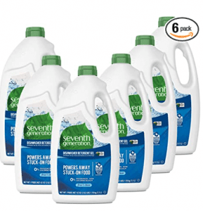 Seventh Generation Free & Clear Kosher Dishwasher Liquid Detergent, 6-Pack