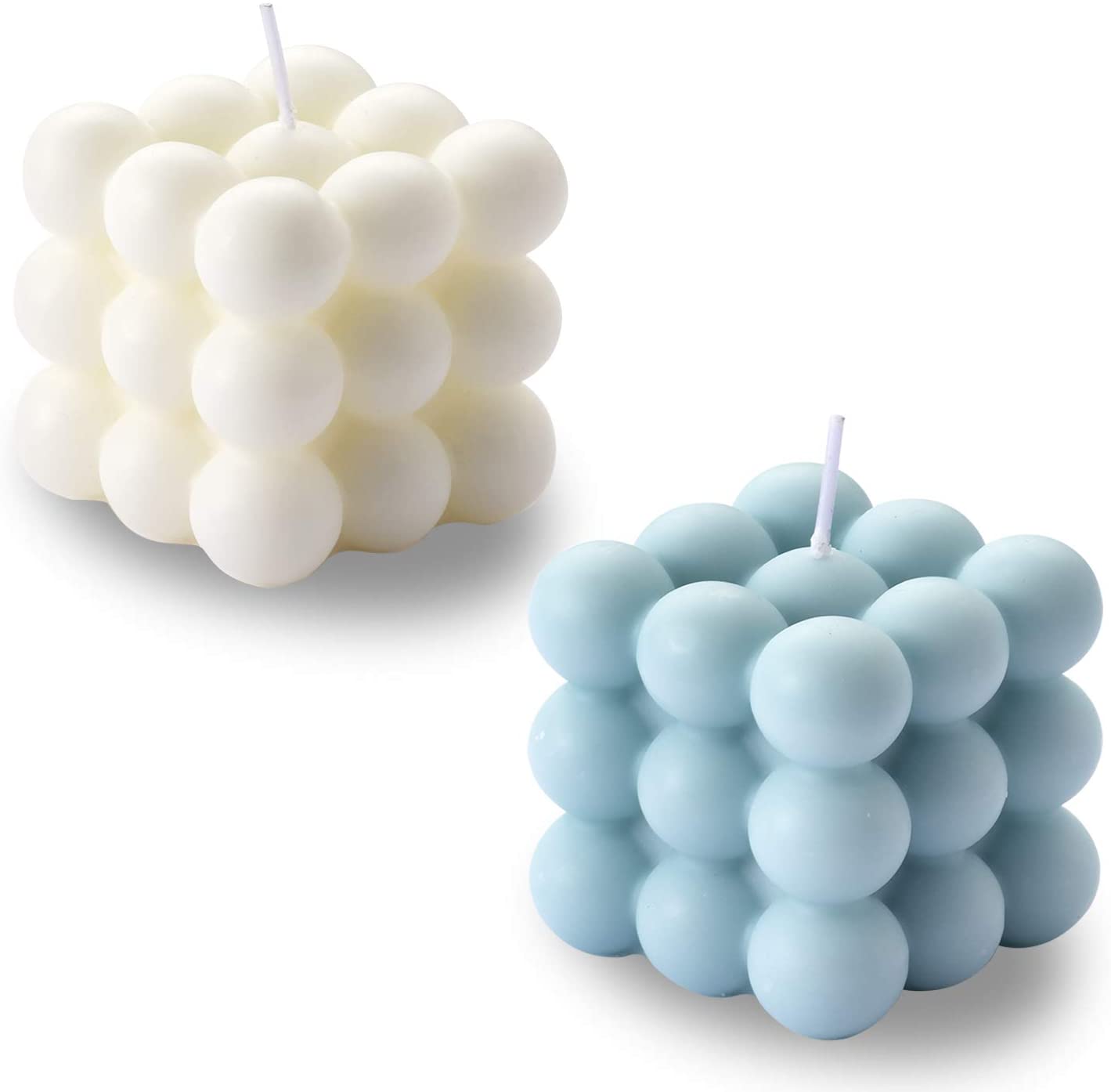 ACITHGL Bubble Cube Shape Unique Candles, 2-Count