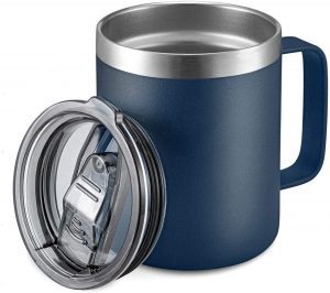 ALOUFEA Lightweight Sweat-Free Insulated Coffee Mug, 12-Ounce