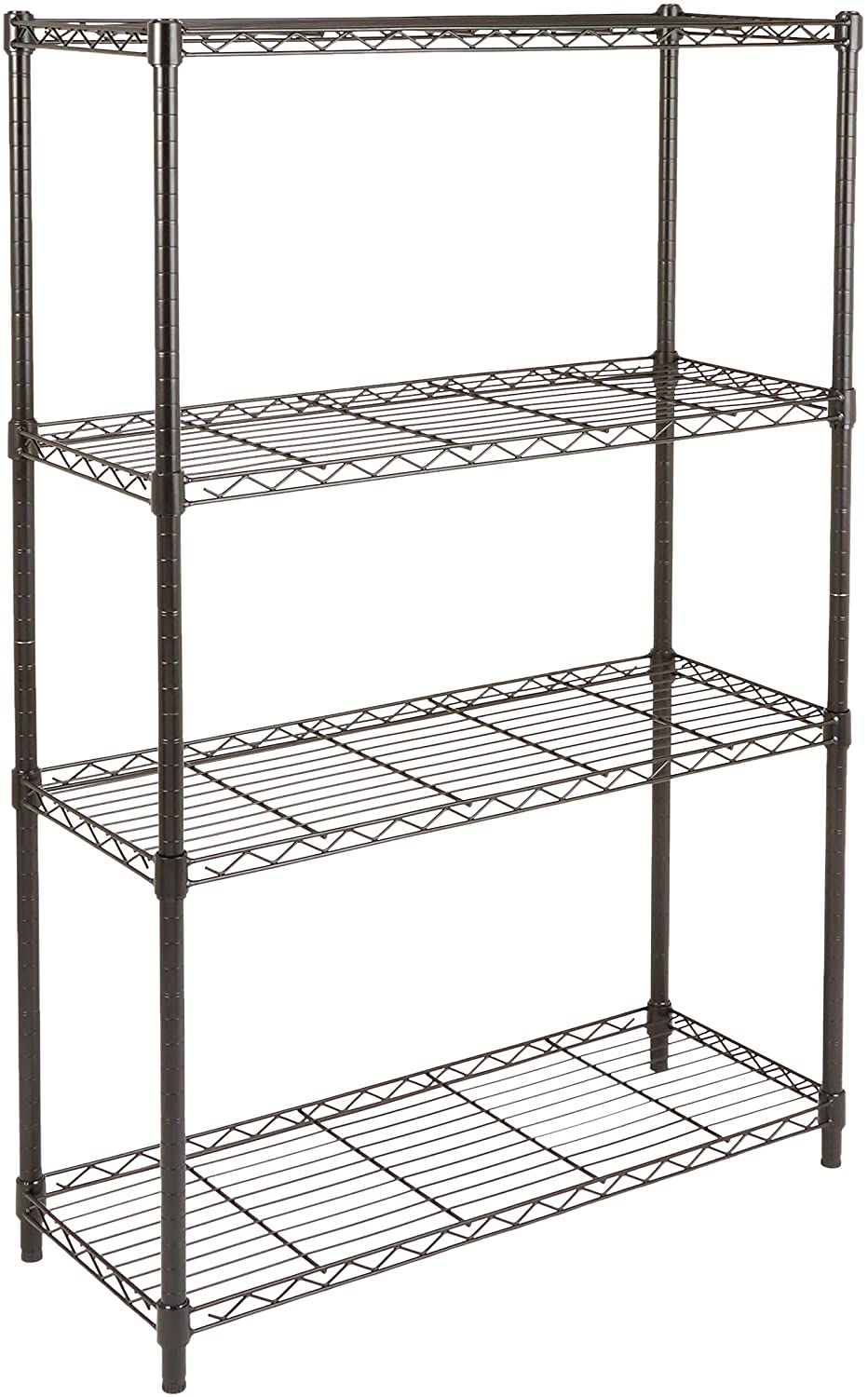 AmazonBasics Easy Assemble Wire Rack Basement Storage, 4-Shelves