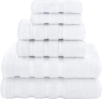 American Soft Linen Turkish Cotton Soft Towel Set, 6-Piece