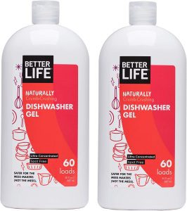 Better Life Concentrated Spot Free Dishwasher Liquid Detergent, 2-Pack