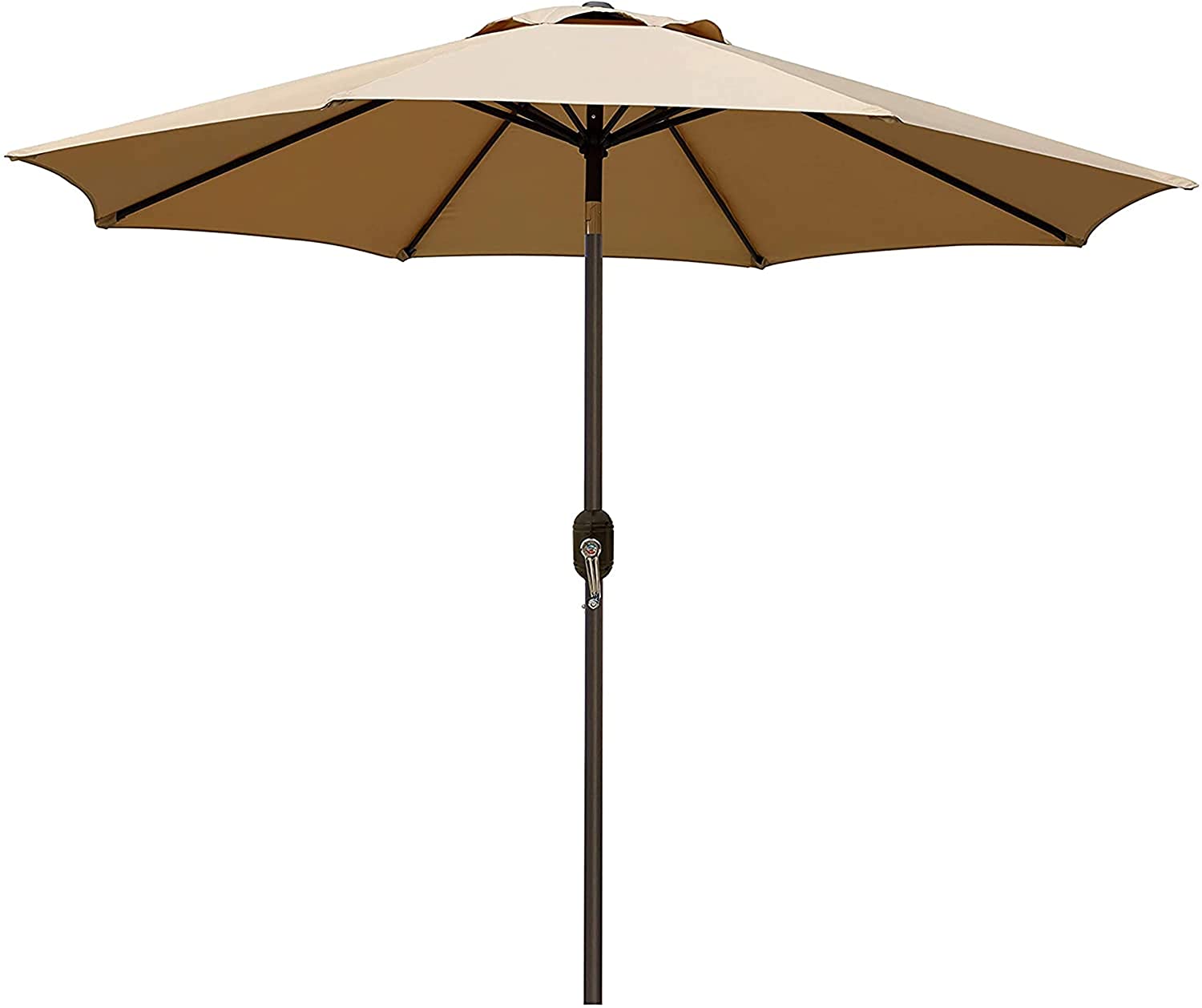 Blissun Rust-Free Powder Coated Pole Patio Umbrella, 9-Foot