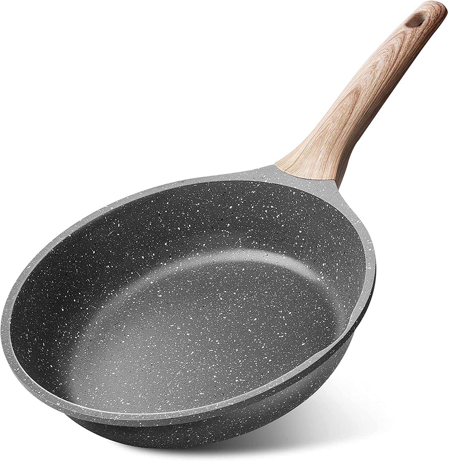 Caannasweis Scratch-Resistant Stoneware Omelette Pan, 8-Inch