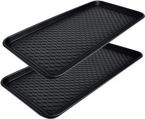 CHAIRLIN All Purpose 30-Inch x 15-Inch Indoor Shoe Tray, 2-Pack