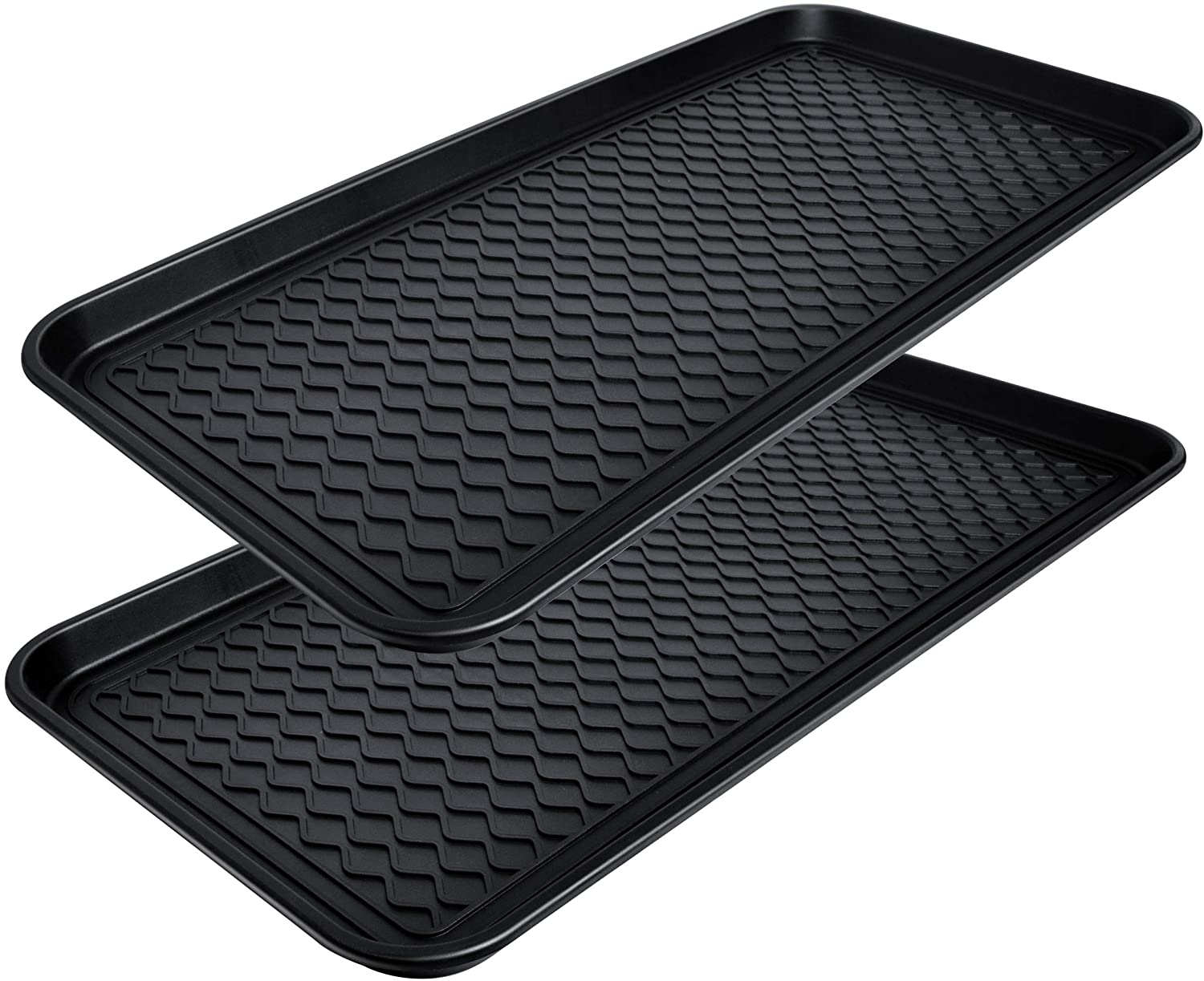 CHAIRLIN All Purpose 30-Inch x 15-Inch Indoor Shoe Tray, 2-Pack