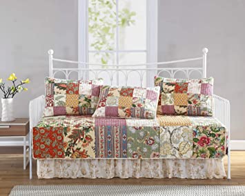 Chezmoi Delaney Floral Patchwork Daybed Set, 5-Piece