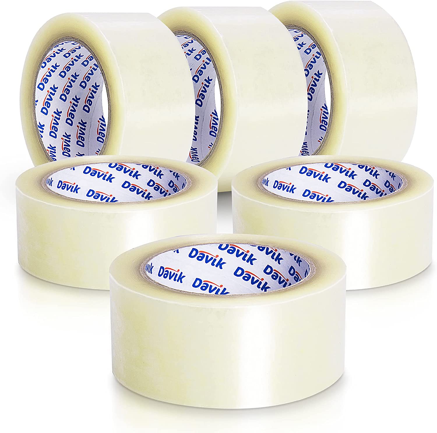Davik Polypropylene Heavy Duty Packaging Tape, 6-Pack