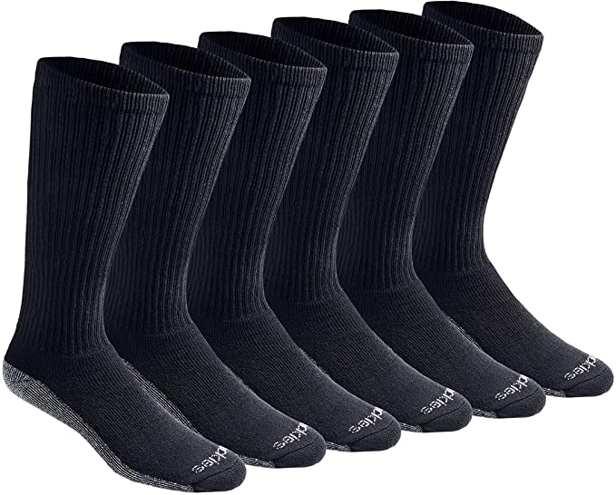 Dickies Dri-Tech Moisture Controlling Boot Socks, 6-Pairs