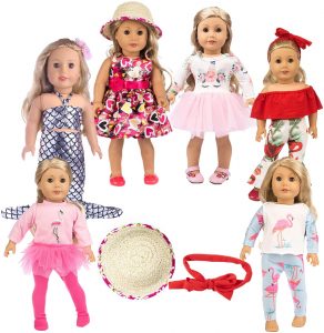 DSHFNsd Non-Toxic Wardrobe American Girl Doll Clothes, 18-Inch