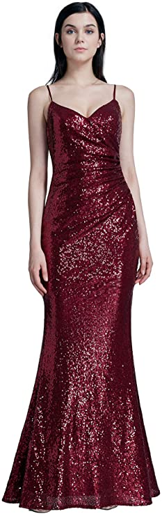 Ever-Pretty Backless Sequin Mermaid Prom Dress