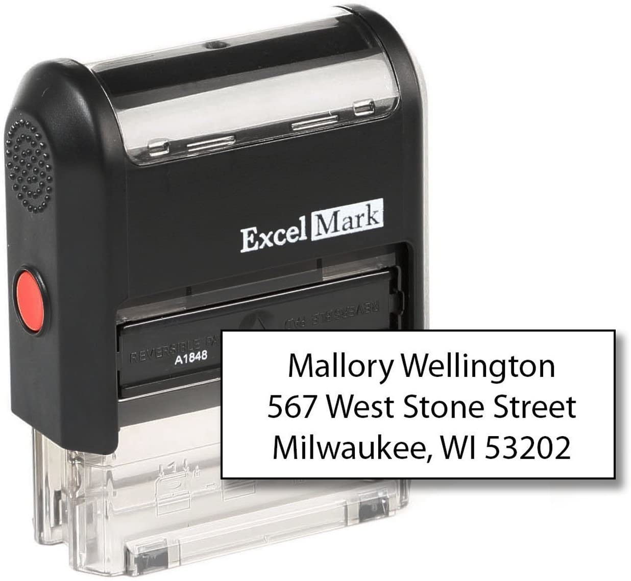 ExcelMark 3 Text Lines Self-Inking Stamp