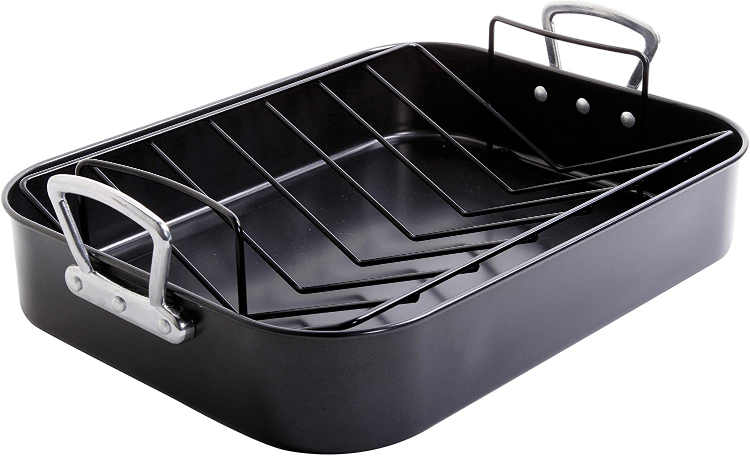 Gibson Home Broxton Carbon Steel Roasting Pan With Rack