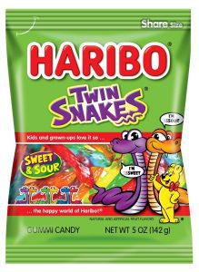Haribo Twin Snakes Pull Apart Sweet & Sour Gummy Candy