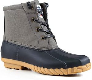 HZSTAY Waterproof Lace-Up Ankle Duck Boots For Women