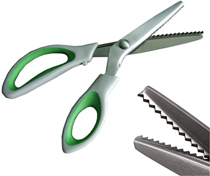 JISTL Zig-Zag Cut Fabric Pinking Scissors, 9.5-Inch