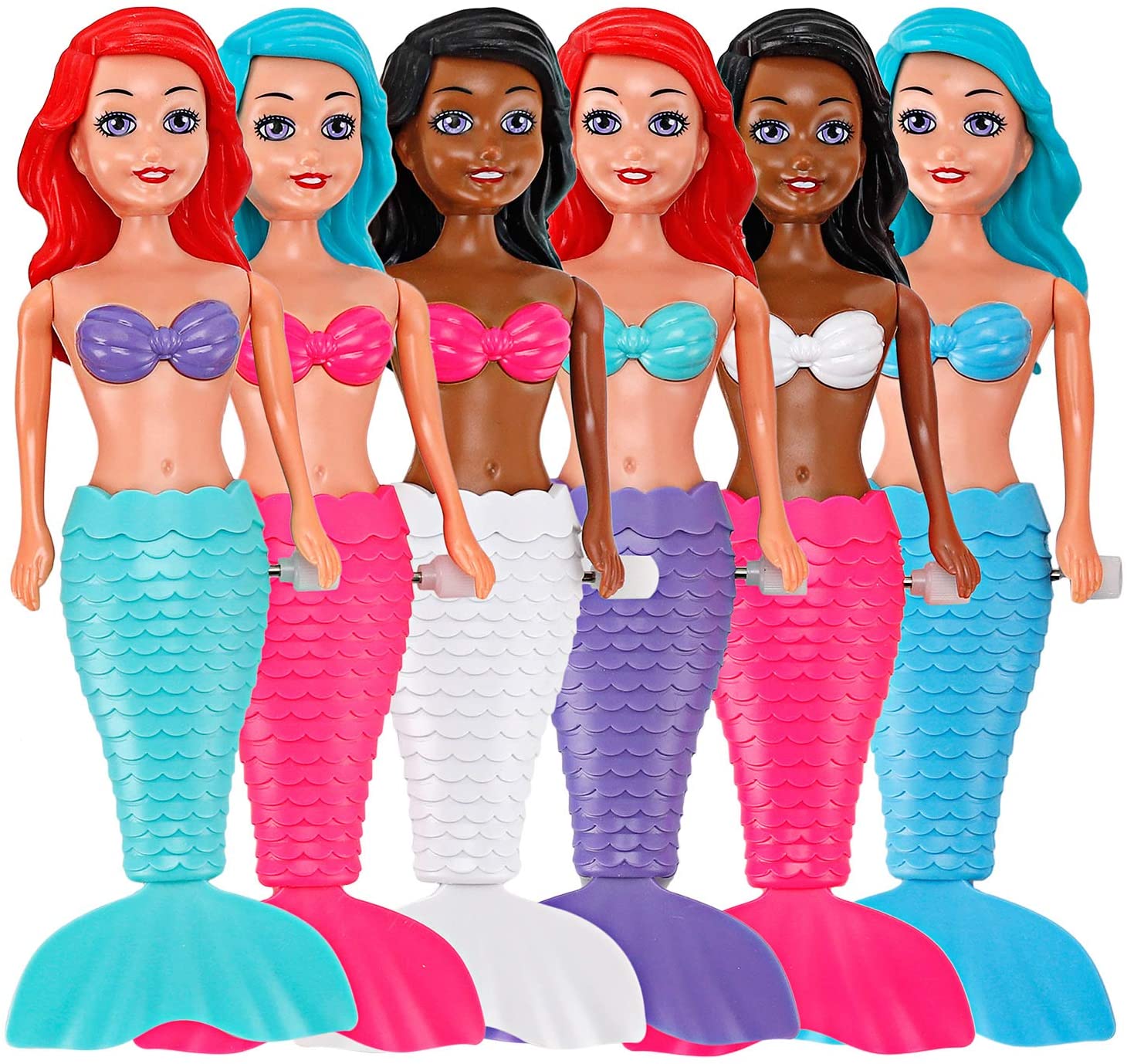 Liberty Imports Wind Up Mermaids Princess Pool Toys, 6-Piece