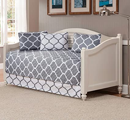 Linen Plus Quilted Geometric Daybed Set, 5-Piece