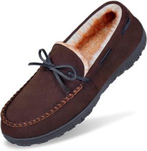 MIXIN Micro Suede Moccasin House Shoes For Men