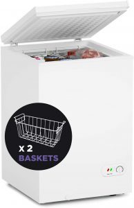 Northair Removable Organizer Baskets Chest Freezer, 3.5-Cubic Feet