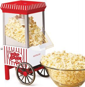 Nostalgia Compact Street-Corner Stand Design Hot Air Popcorn Maker