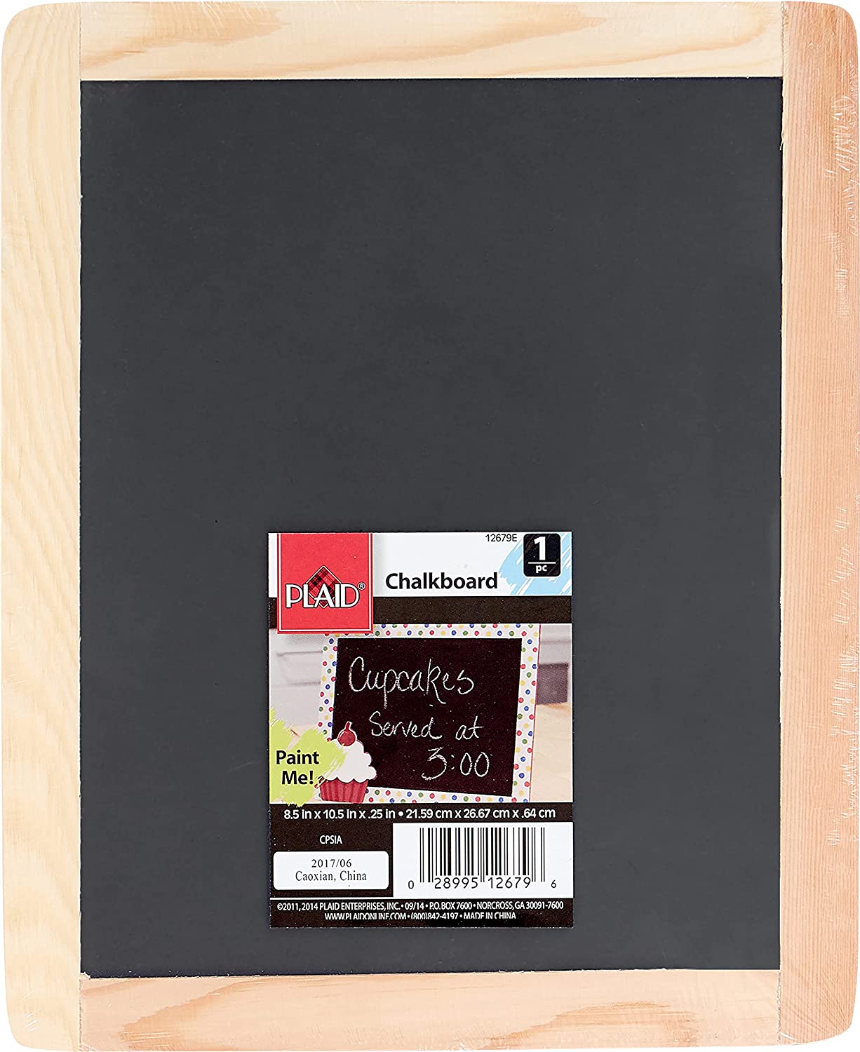 Plaid Paintable Frame Double Sided Chalkboard