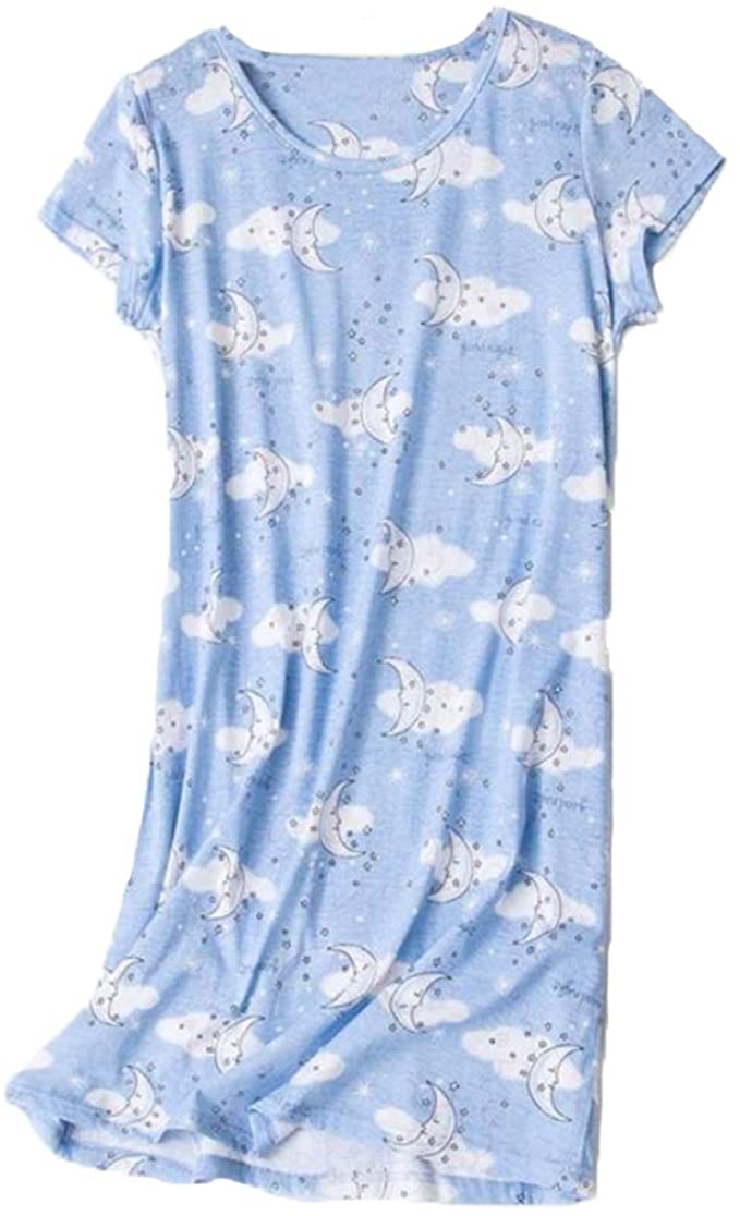 PNAEONG T-Shirt Dress Pure Cotton Nightgown