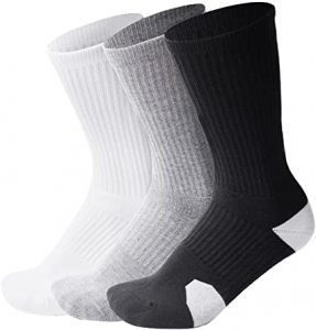 Podinor Cushioned Basketball Socks, 3-Pairs