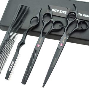 Smith King Stainless Steel Professional Barber Shears Set, 6-Piece
