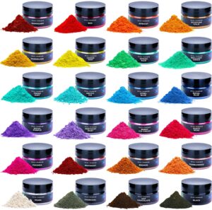 Soap Shop Shimmering Mica Powder Color Epoxy Resin Pigments, 24-Count