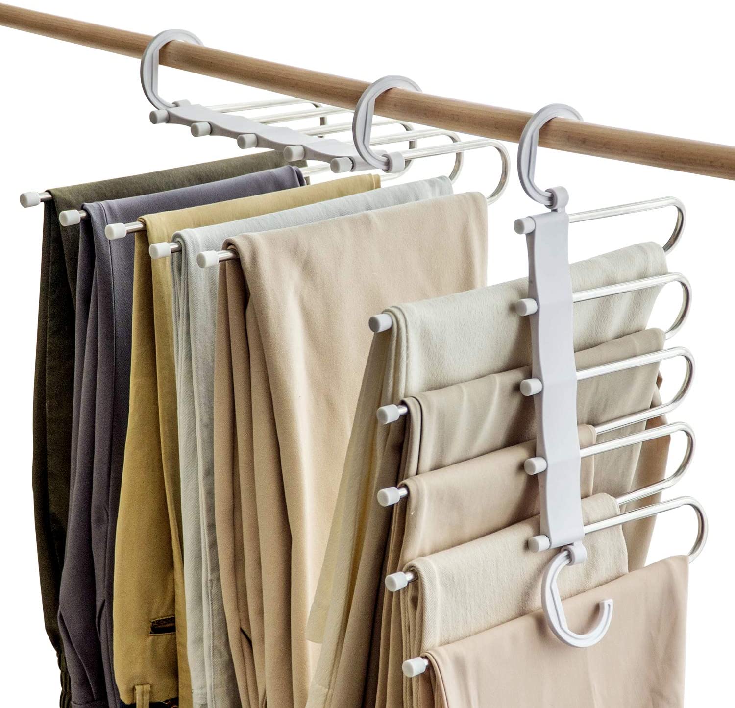 SOSOPIN Stainless Steel Lightweight Pants Hanger, 2-Pack
