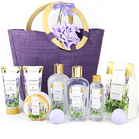 Spa Luxetique Lavender Spa Gift Basket, 10-Piece